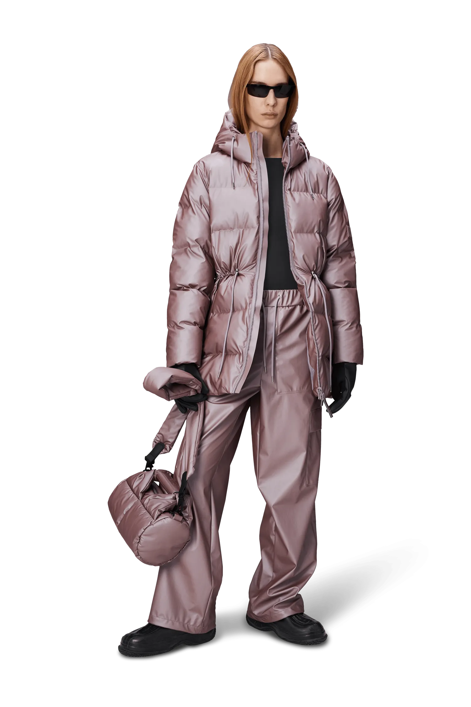 Rains vanntett puffer alta long puffer string w jacket