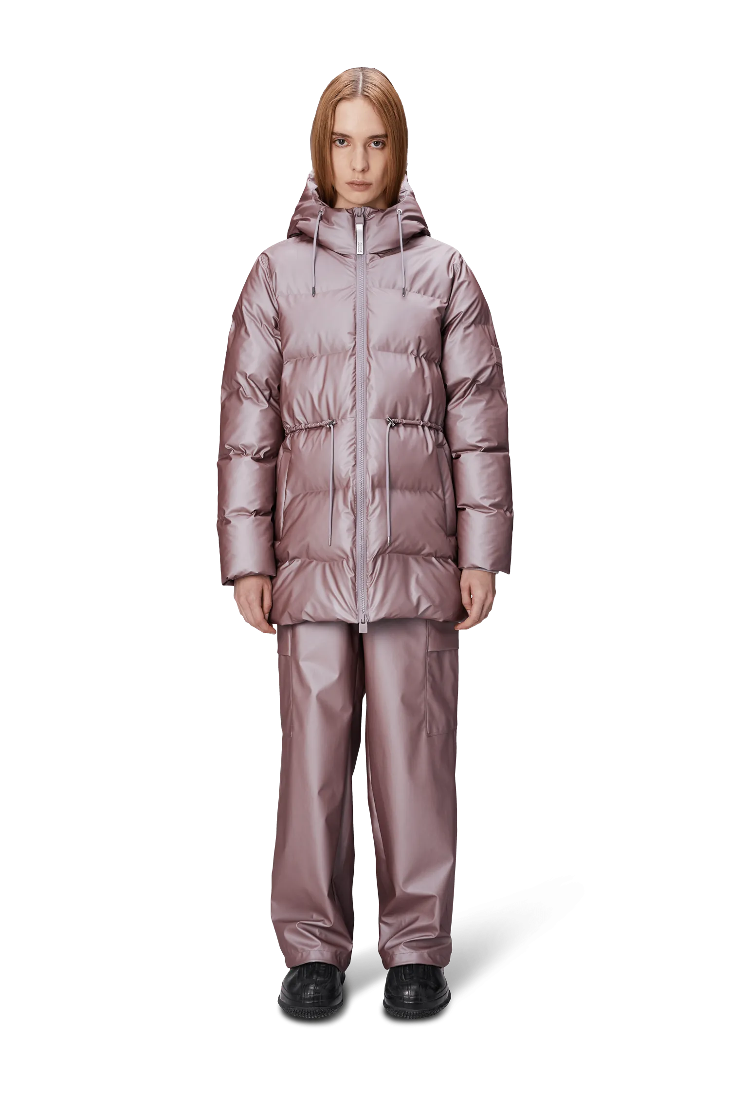 Rains vanntett puffer alta long puffer string w jacket