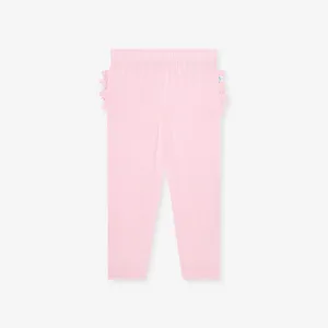 Springtime Pastel Pink Ruffled Bum Leggings