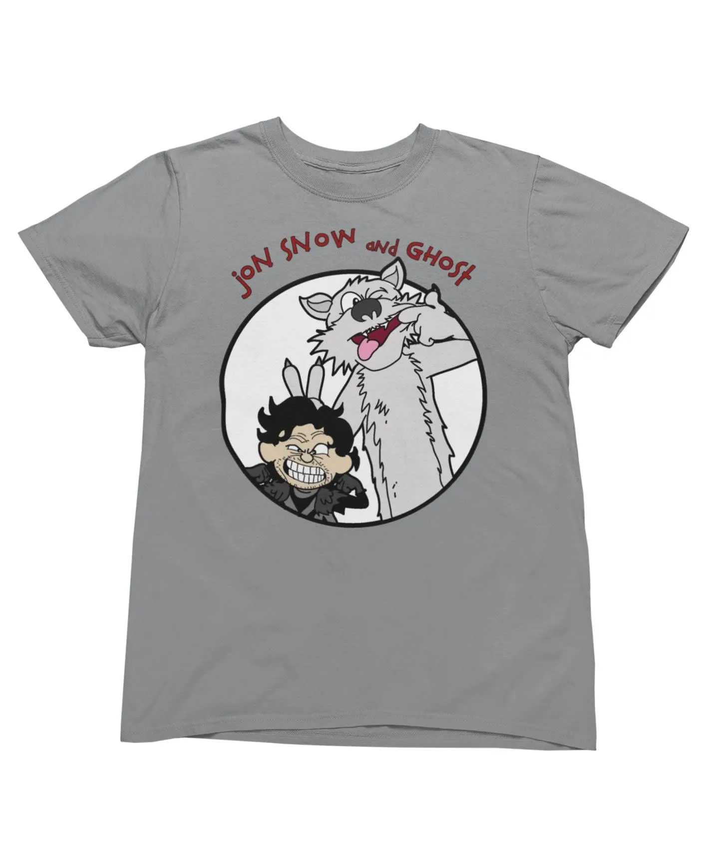 Top Notchy Jon Snow and Ghost T-Shirt