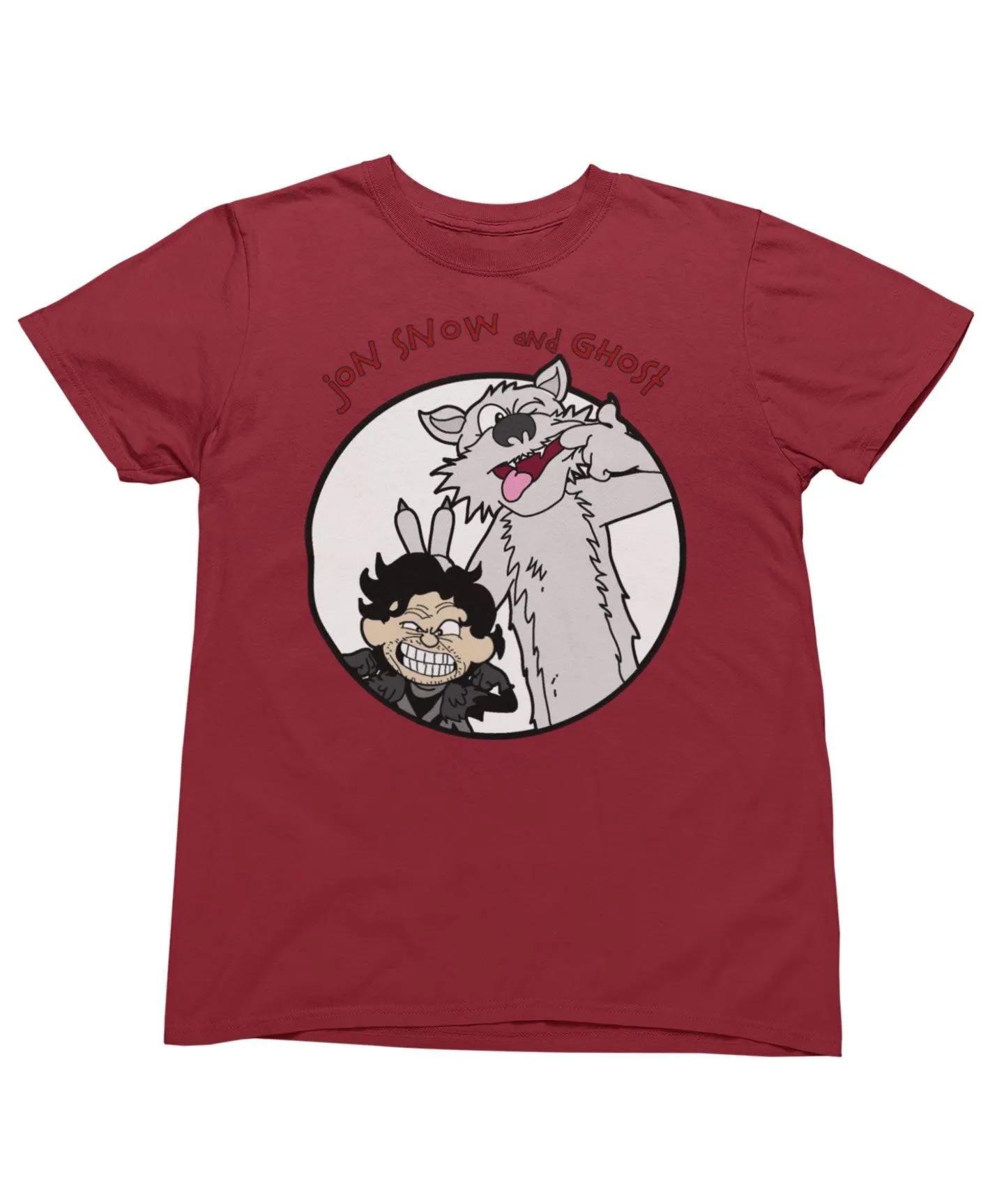 Top Notchy Jon Snow and Ghost T-Shirt