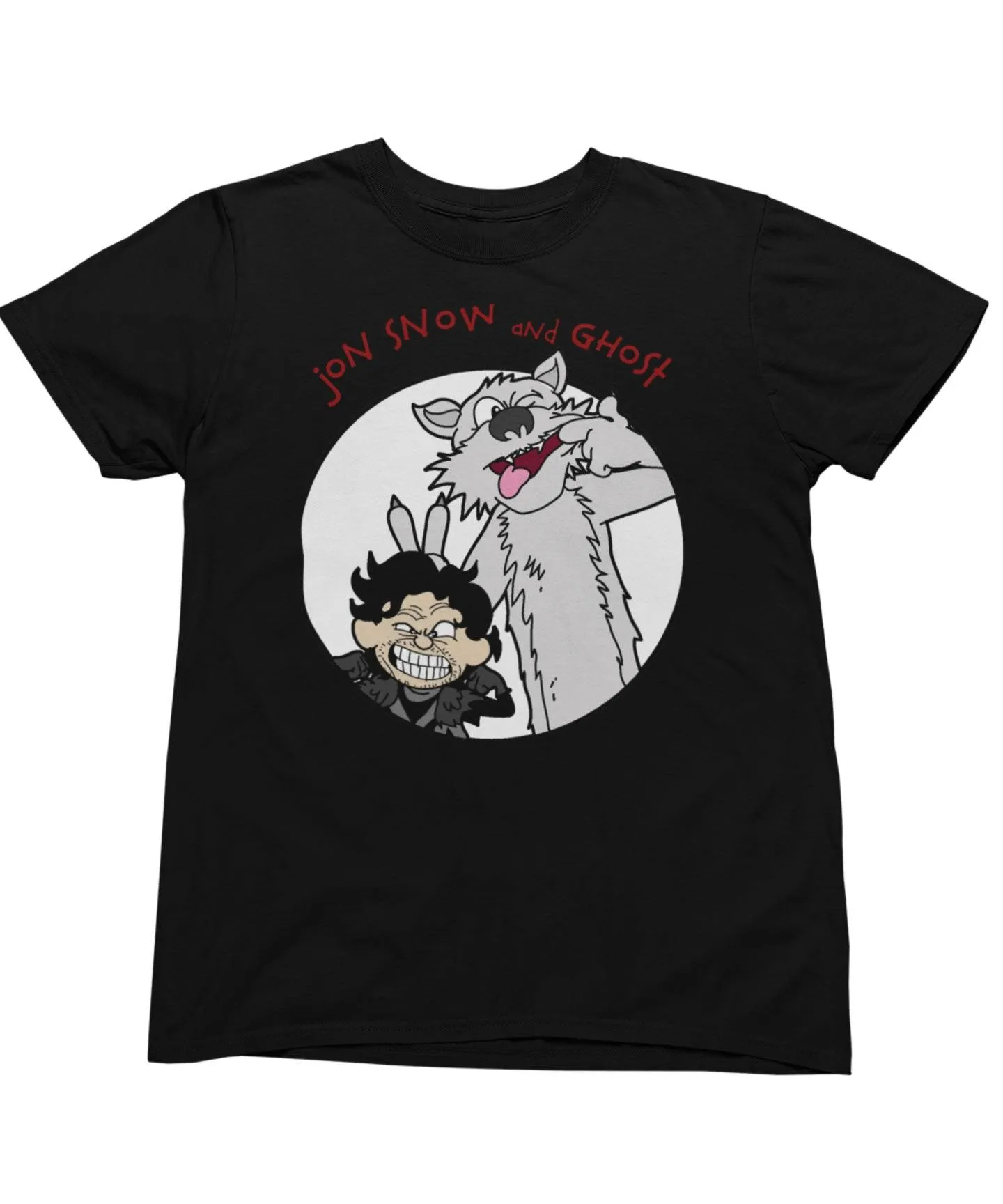 Top Notchy Jon Snow and Ghost T-Shirt