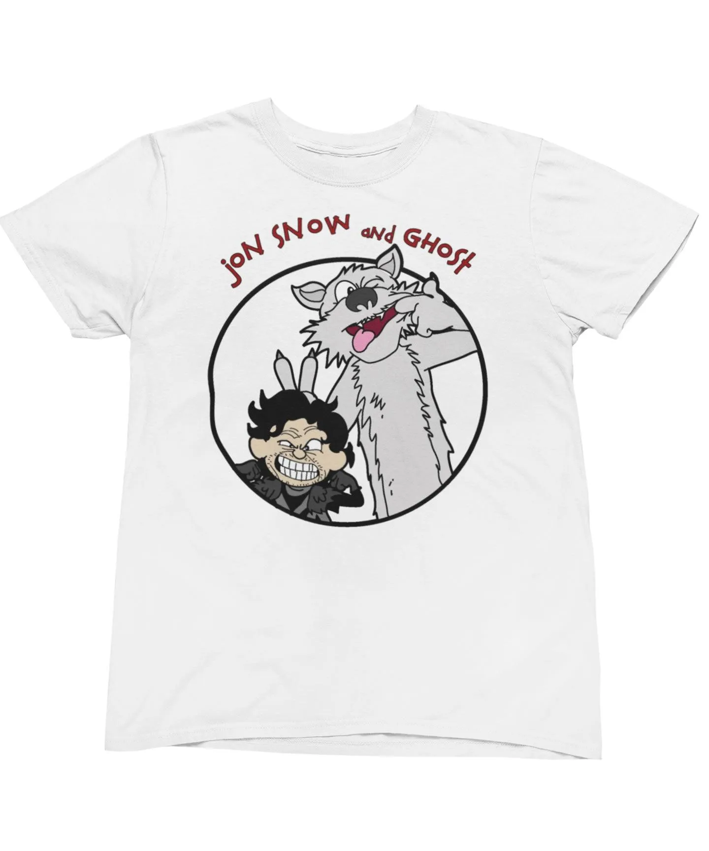 Top Notchy Jon Snow and Ghost T-Shirt