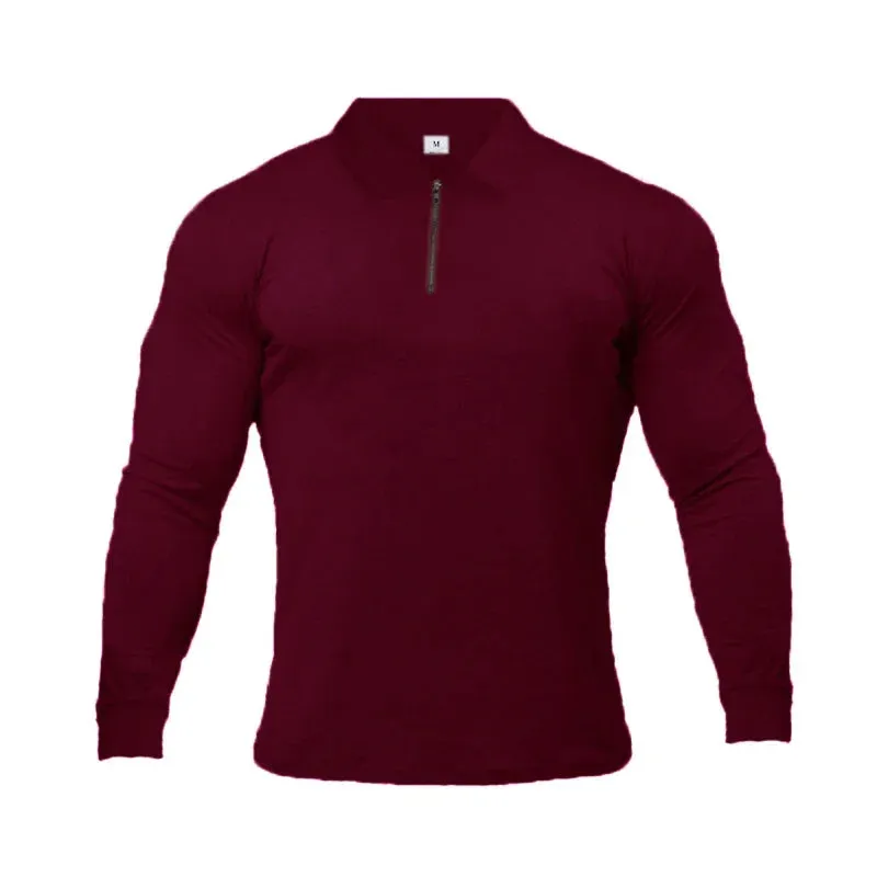 West Louis™ Long Sleeve Men Cotton Casual Golf Shirts