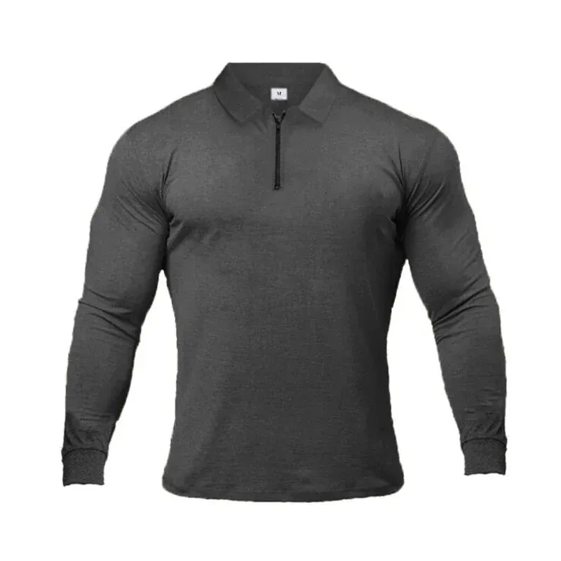 West Louis™ Long Sleeve Men Cotton Casual Golf Shirts